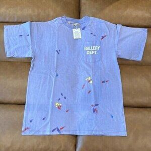 Gallery Dept Pocket Logo Painted Purple Tee Short-Sleeve Mens Size S, M, L
